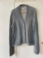 NILE Strickjacke Cardigan Blau/Grau, Gr. M (100% Baumwolle)