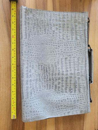 Tasche krokoprint Grau 