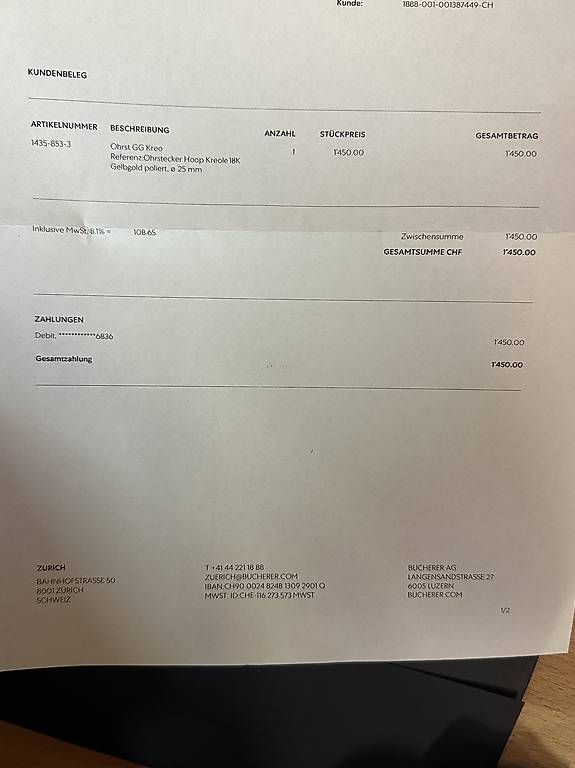 Orecchini pendenti & Orecchini a lobo: Ohrringe Gold 18k – Usato da Zürich venduto da Aisha-Mercedes 3