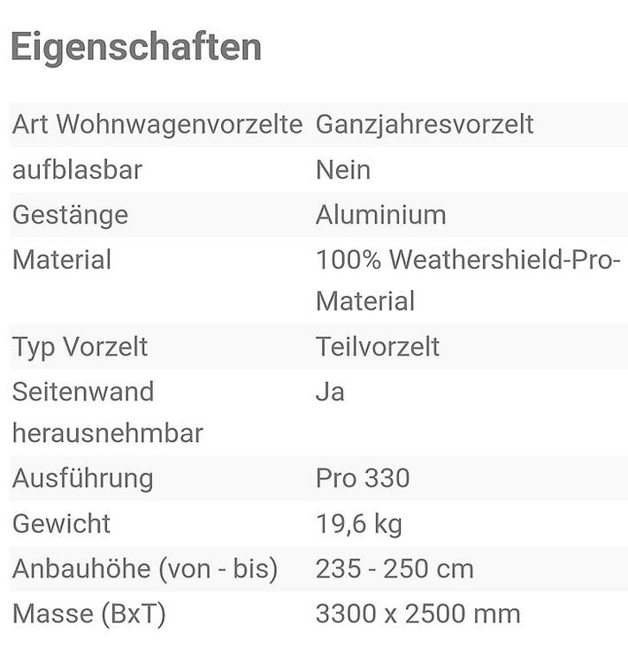 Kampa Vorzelte & Markisen: Vorzelt Wohnwagen/Wohnmobil – Gebraucht aus Niederbüren von ritschi205 1
