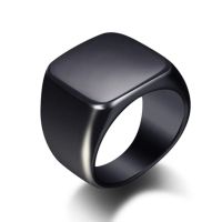 Square Black Ring for Men