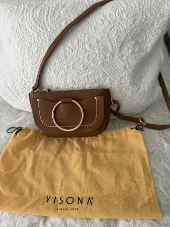 Plinio Visona Bauchtasche oder Schultertasche braun