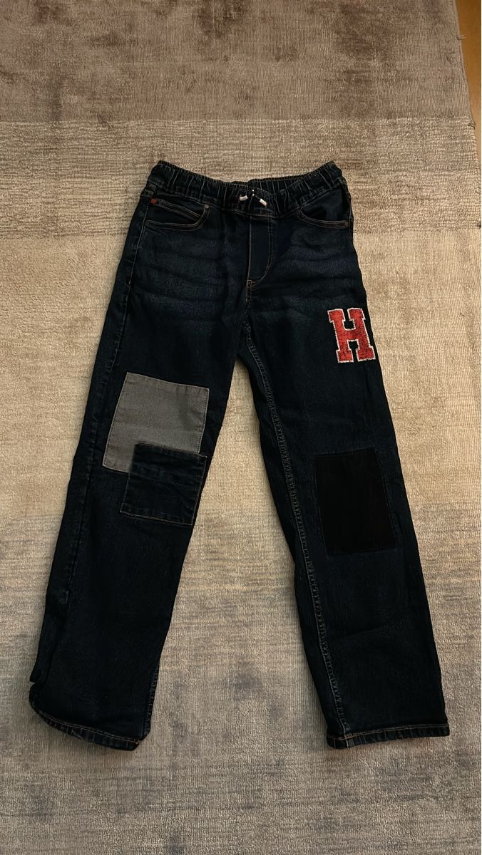 Tommy Hilfiger Pantaloni: Tommy Hilfiger Denim Patch Pants - Size 12/14 – Nuovo (secondo la descrizione) da Basel venduto da pet_bd5w