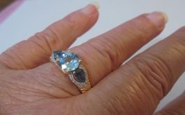 Echtschmuck: Ratanakiri-Zirkon-Goldring. Grösse 53/17