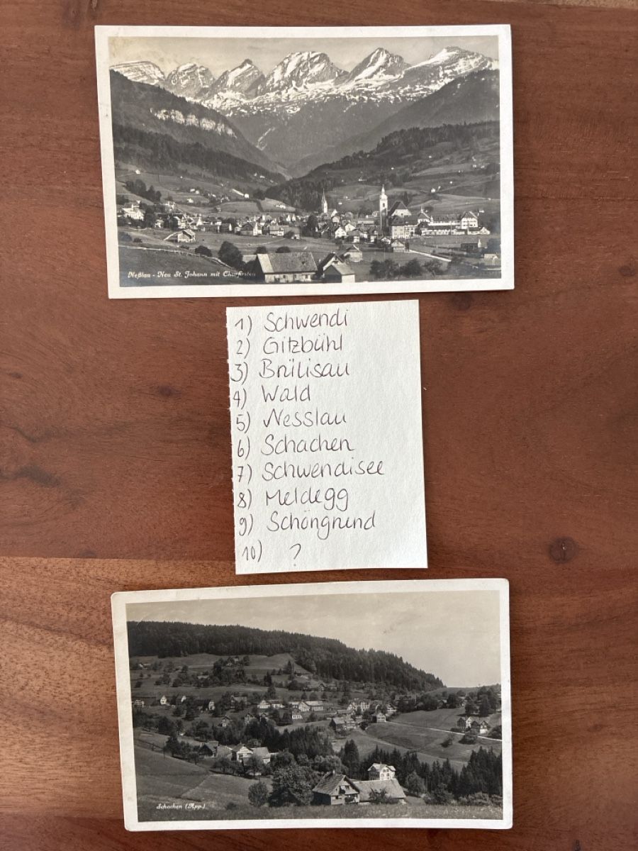 Cartoline postali: 10 Ansichtskarten Schweiz Panorama Appenzell diverse Y – Usato da Oftringen venduto da Cla.vD.74