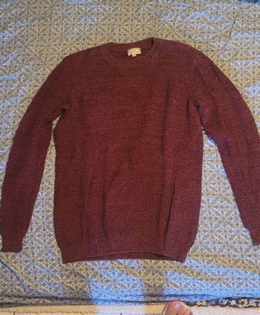 Pull tissé rouge 