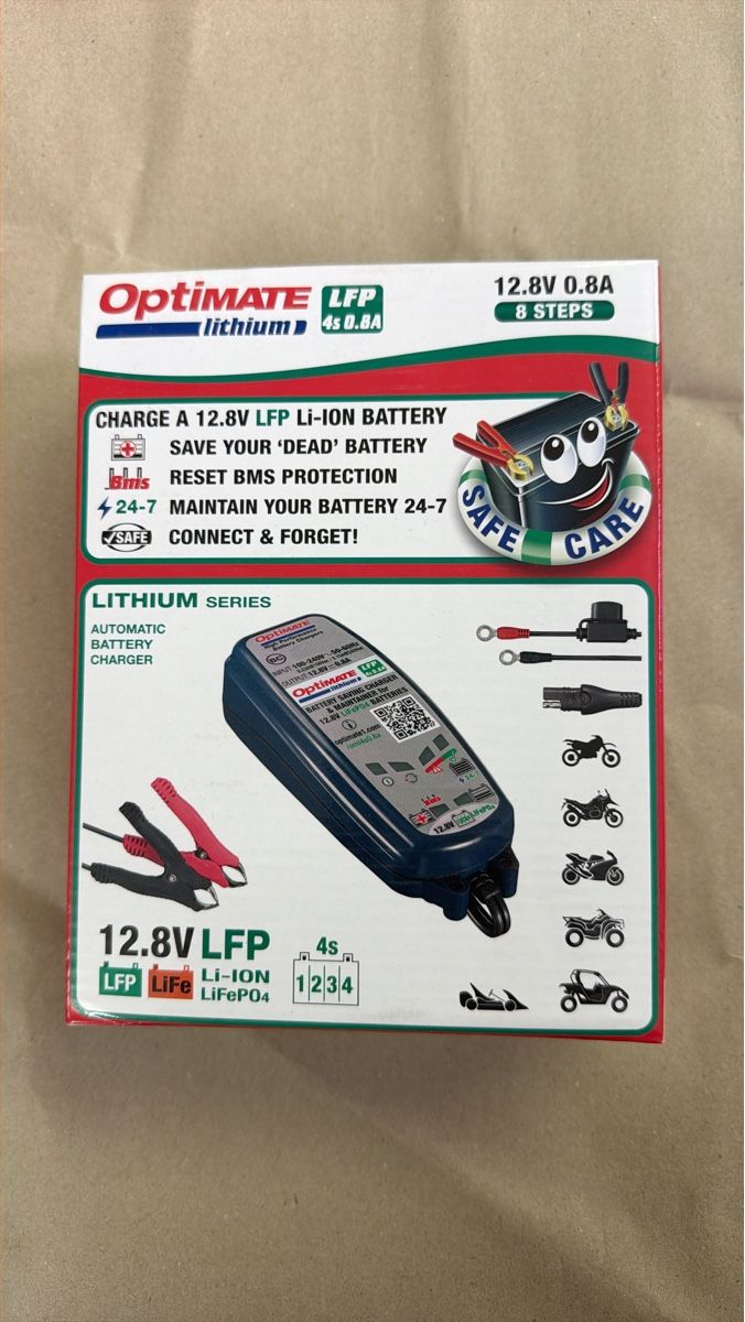 Batterieladegeräte: Optimate LFP Lithium Batterie Ladegerät 12.8V 0.8A 8 Steps  – Neu und originalverpackt aus Kreuzlingen von Roller-Werkstatt