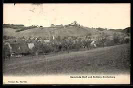 AK Dorf, Ortsansicht und Schloss Goldenberg