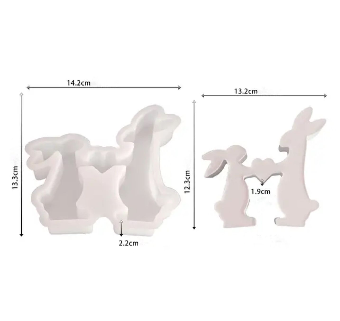 Teglie da forno: Giessform Silikonform Ostern Hasen mit Herz – Nuovo e nell'imballaggio originale da Kaltbrunn venduto da schere-stein-papier