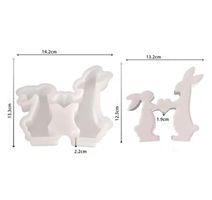Giessform Silikonform Ostern Hasen mit Herz