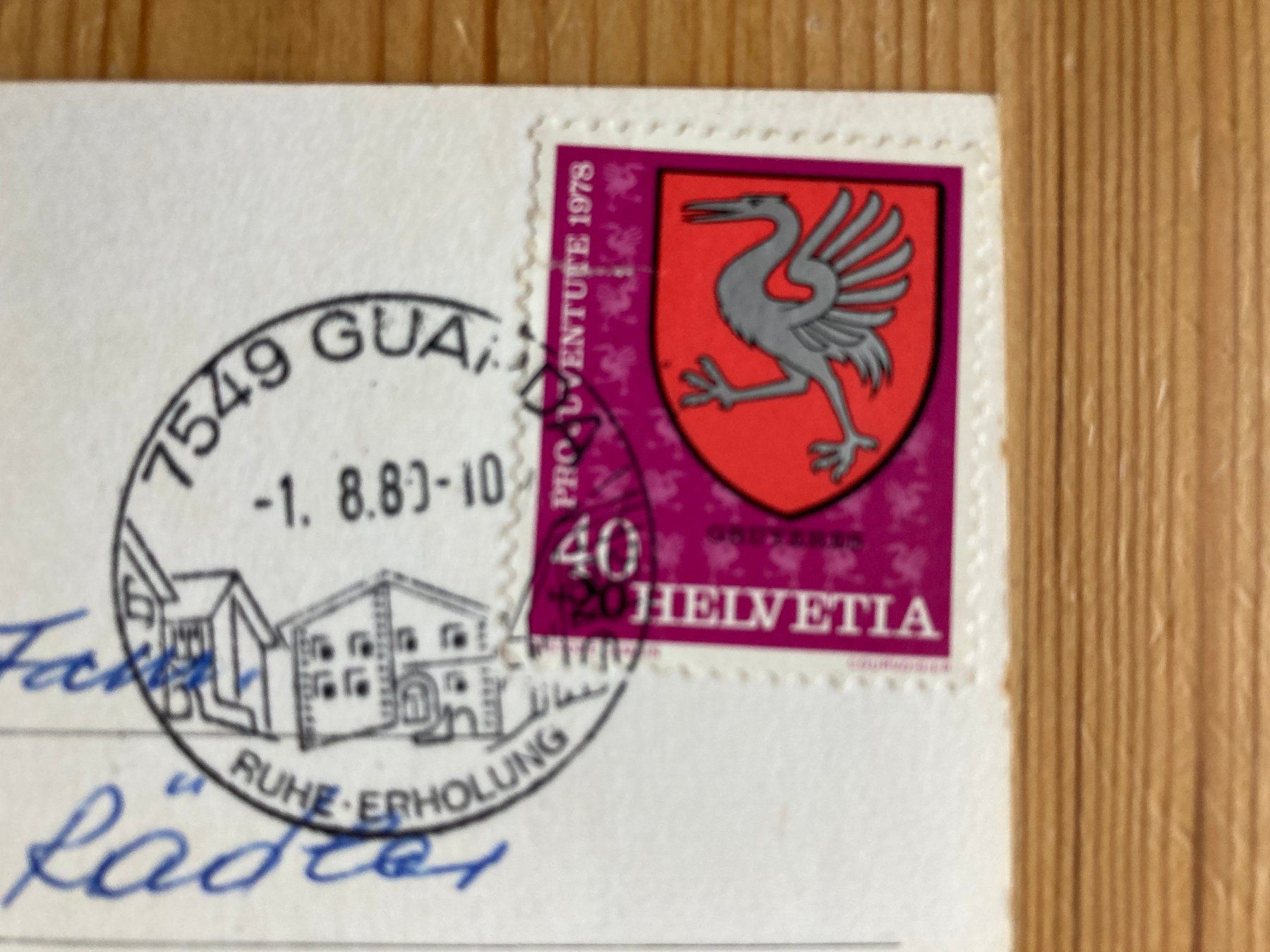 Ansichtskarten: Guarda - Dorfpartie - AK 1980 – Gebraucht aus Oberuzwil von Henri09 1