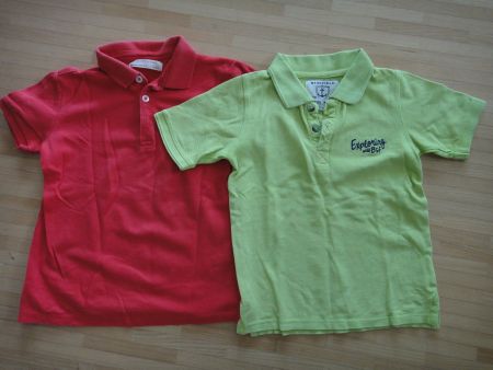 2 Poloshirt Baumwolle Zara und Basefield. 116-122 cm 7 Jahre