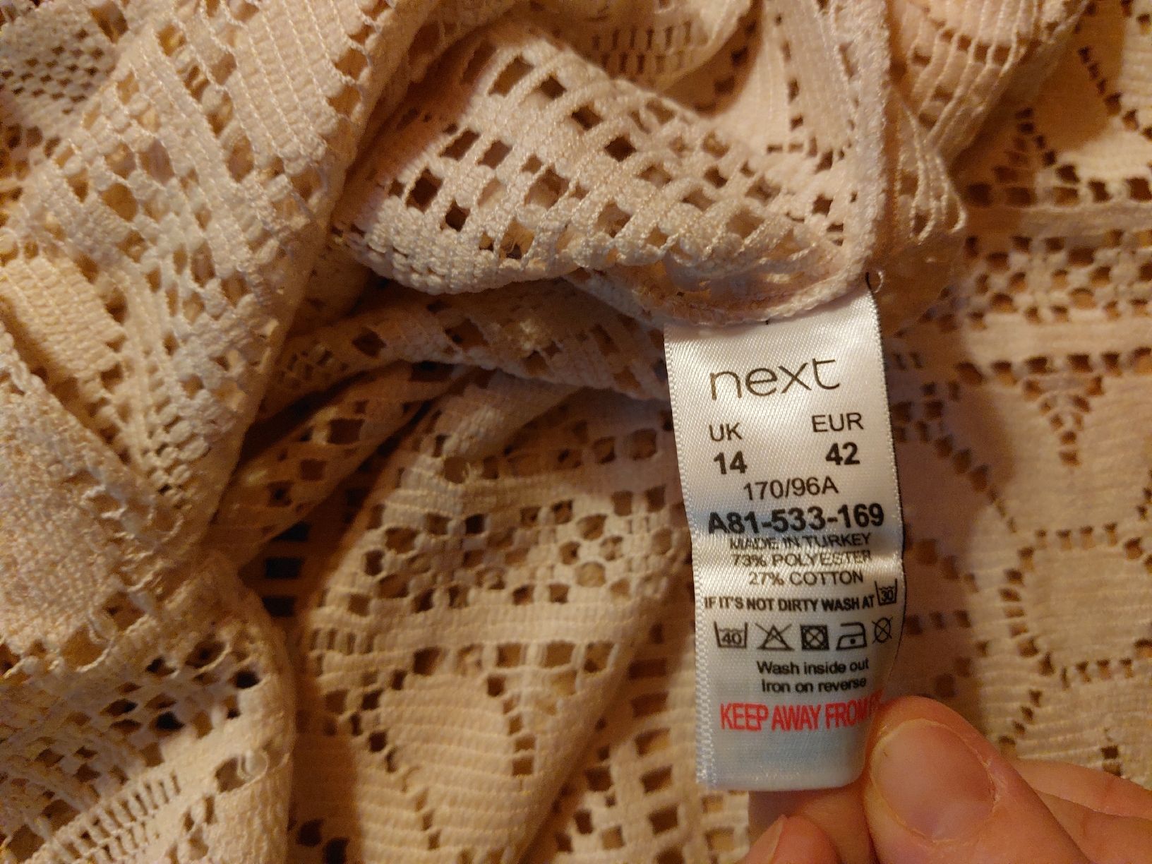 Next Camicette: Next Bluse, Gr 42, Beige, Spitze, Sommerlich, Neu – Nuovo (secondo la descrizione) da Büttikon AG venduto da lca_v7pb 3
