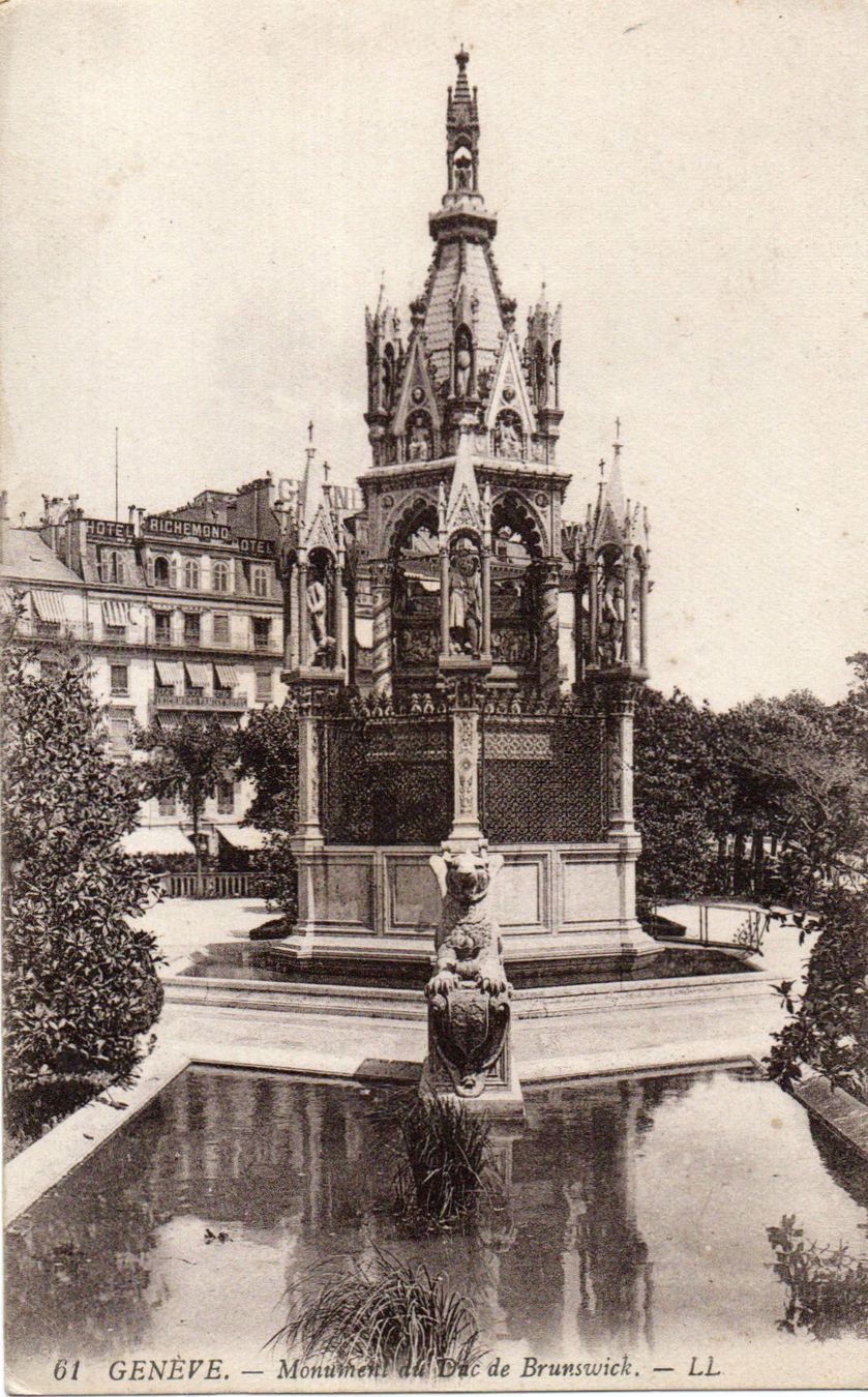Cartoline postali: Genève - Monument Brunswick – Usato da Melano venduto da pisonsdro