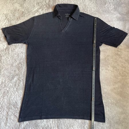 Phil Petter Leinen Polo Shirt Herren Dunkelblau Luxury Gr.52
