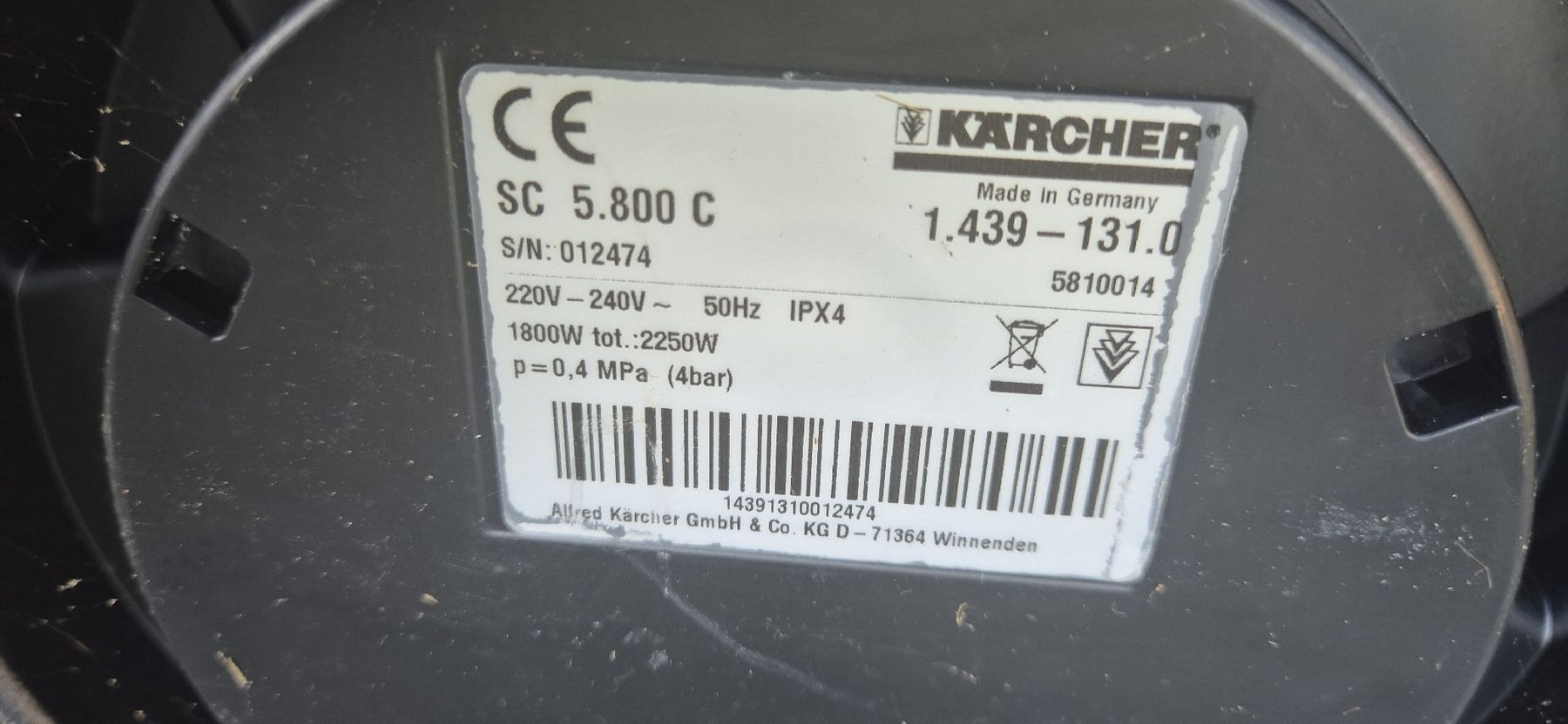 Kärcher Pulitori a vapore: KÄRCHER SC 5.800C – Usato da Grenchen venduto da Heja1604 5