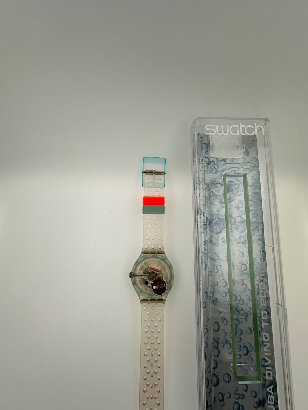 Swatch Orologi: SWATCH SCUBA 200 JELLY BUBBLES NEU 1992 – Nuovo e nell'imballaggio originale da Bremgarten AG venduto da uhrenshopp 1