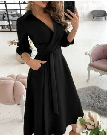 Elegantes Sommerkleid, schwarz, Gr. 38 - Neuwertig!