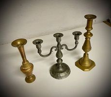 3 Antike Kerzenhalter