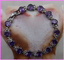 Bezauberndes Armband mit Zirkonia ca. 18.5cm