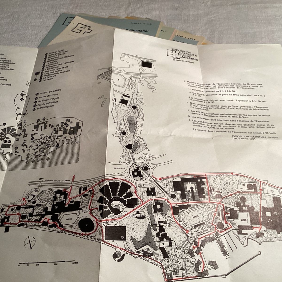 Documenti: Expo 1964 (1plan de circulation)+ 150 programmes journaliers – Usato da Luc (Ayent) venduto da Rebouille 3
