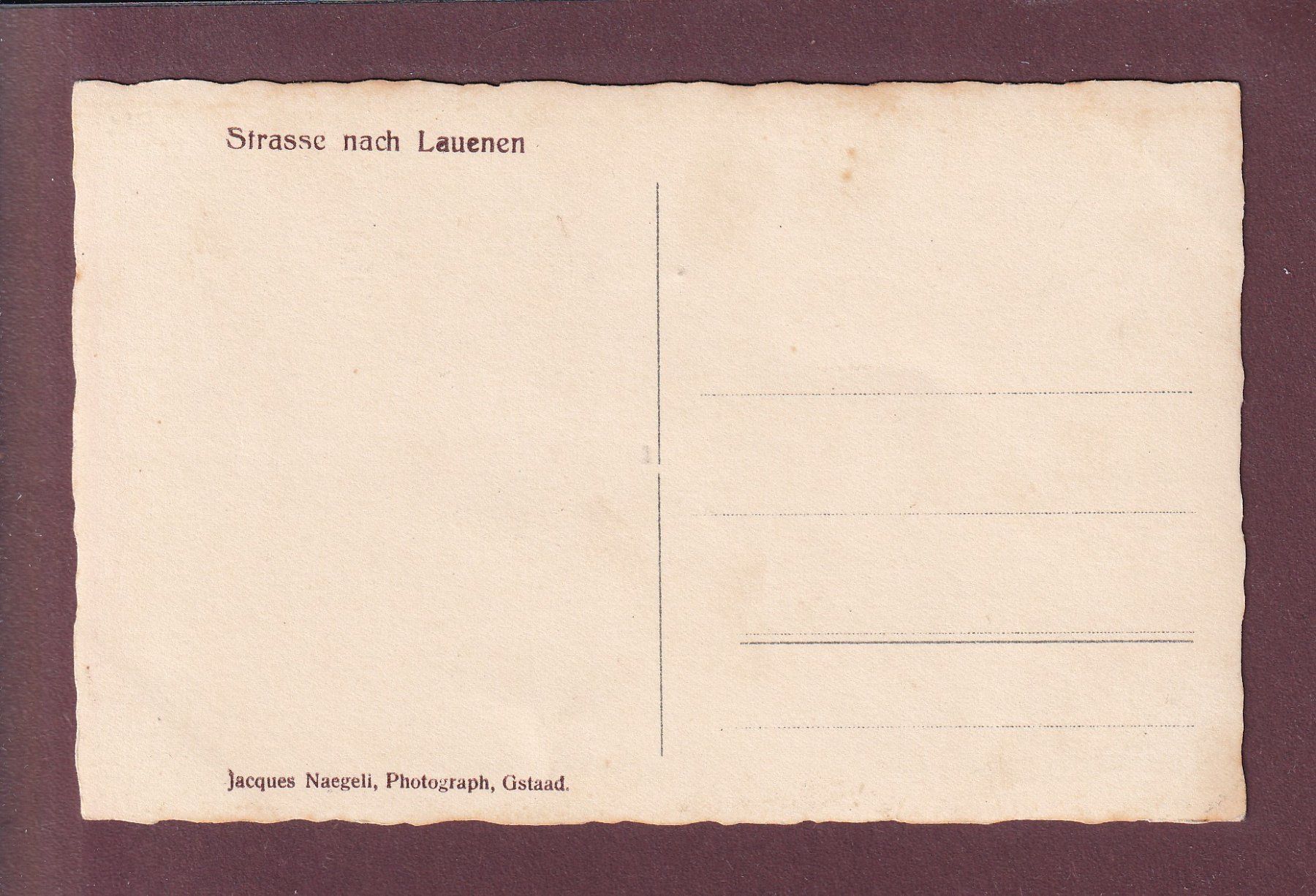 Cartoline postali: Strasse nach LAUENEN – Usato da Pully venduto da nicecards 1