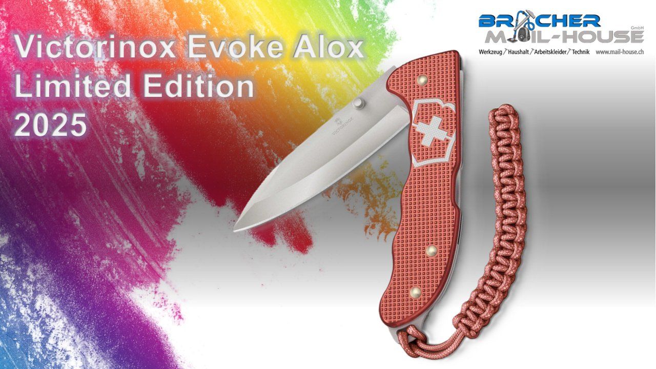 Victorinox Coltelli tascabile: Evoke Alox Limited Edition 2025 Stone Red – Nuovo e nell'imballaggio originale da Koppigen venduto da Bracher_Mail-House