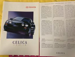 Toyota Celica 2.0 GT 1.8 Verkaufsprospekt 20 Seiten 1996