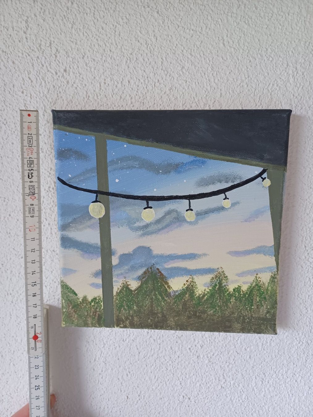 Dipinti: Acrylbild, Sommerabend, Unikat, selbstgemalt – Nuovo (secondo la descrizione) da Buttisholz venduto da craftergirl 2