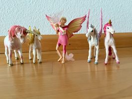 Schleich Bayala Feya und 4 Pegasus- bzw. Einhorn-Fohlen