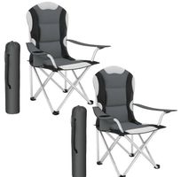 Campingstuhl grau 2er Set
