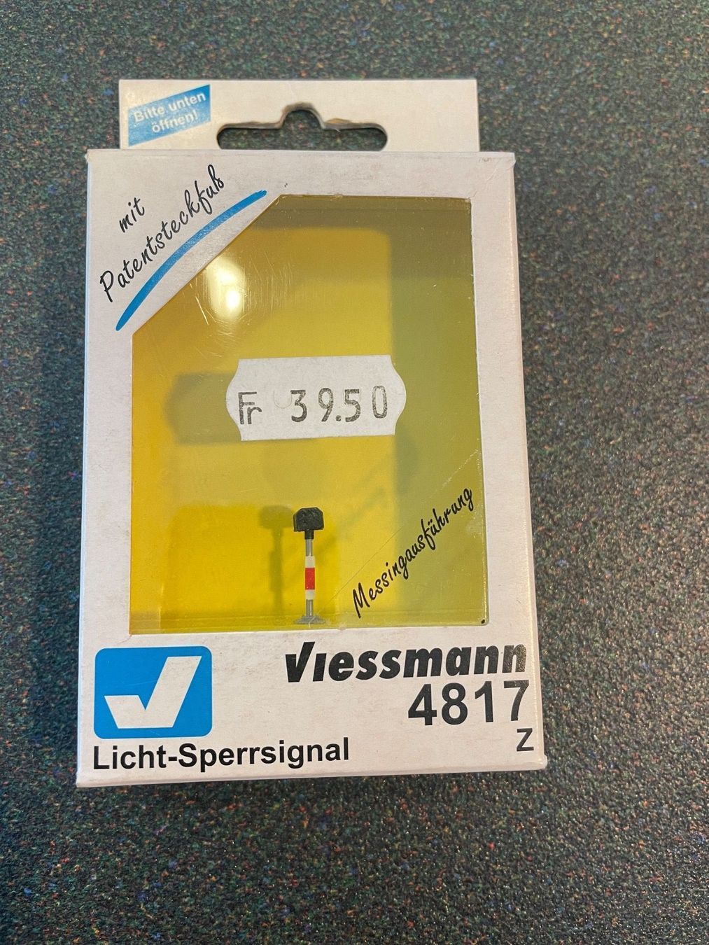 Viessmann Modellini di ferrovie: Viessmann Z 4817 Licht Sperrsignal – Nuovo e nell'imballaggio originale da Chiasso venduto da Carrara-Modellismo