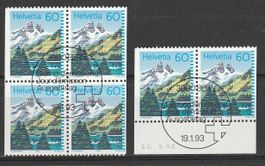 1993 Bergsee aus Markenheftchen teilgezähnt, ET - VOLL