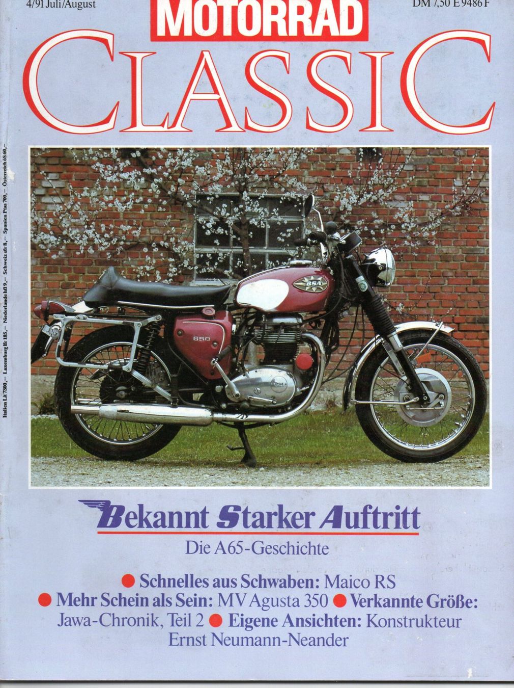 Altro: Motorrad Classic Zeitschrift – Usato da Malans GR venduto da Chueche427