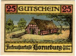 Notgeld "25 Pfennig. Horneburg 1921"