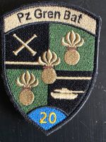 Panzer Grenadier Abzeichen Abt 20 Blau Neu mit Klett