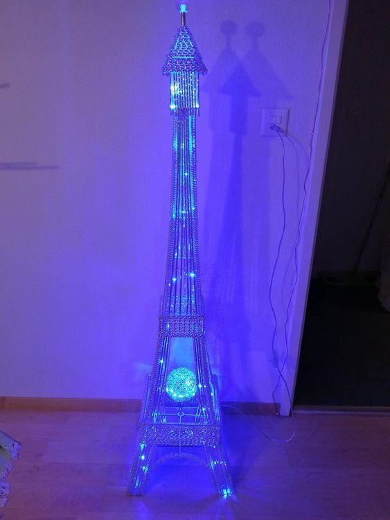 Lampade: Eiffelturm Lampe, silberfarben,  Top Zustand! – Usato da zufikon venduto da radar07 4