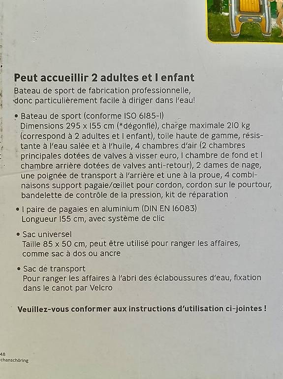 Barche: Bateau gonflable neuf – Nuovo e nell'imballaggio originale da Goumoens-la-Ville venduto da Squeletor 1