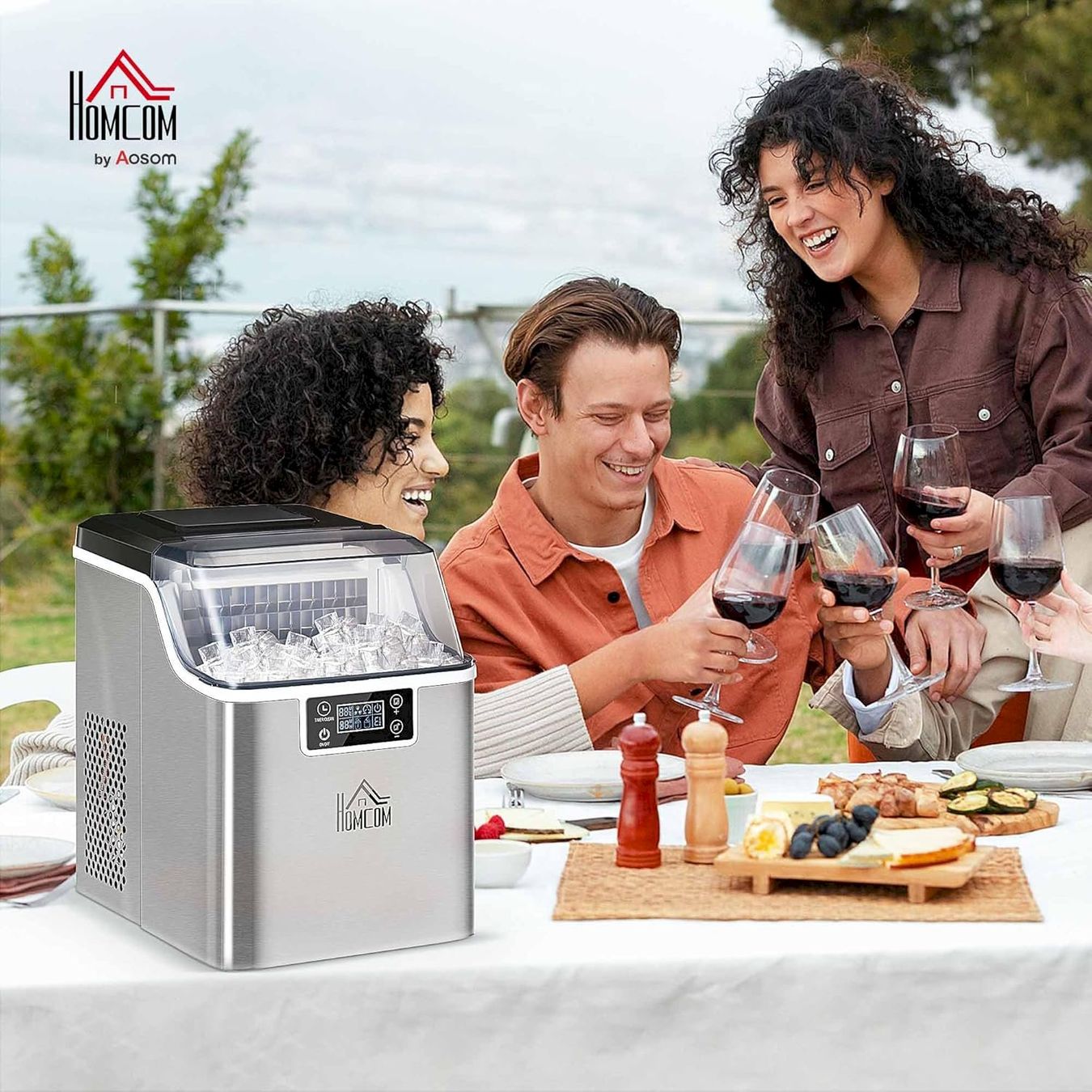 Elettrodomestici da cucina: HOMCOM Eiswürfelmaschine 20kg/24h Silber – Nuovo e nell'imballaggio originale da Bottighofen venduto da zaap 1