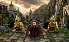 Herr der Ringe Custom Elrond & 2 Elben Krieger Minifiguren