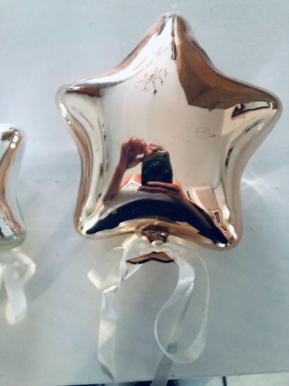 Tutte le decorazioni: 4x Glas Sterne Silber & Rosa – Usato da Arlesheim venduto da OmnIa55 2