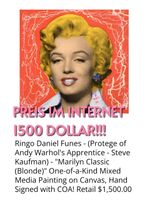 MARILYN MONROE ORIGINAL RINGO SIGNIERT ÖL (KAUFMAN/WARHOL)