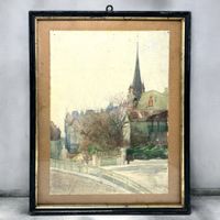 Georges LEMMEN (1865-1916) Aquarelle sur papier "Bruges"