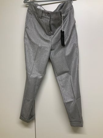 Più & Più Damen Hose schwarz weiss kariert Grösse 36 neu