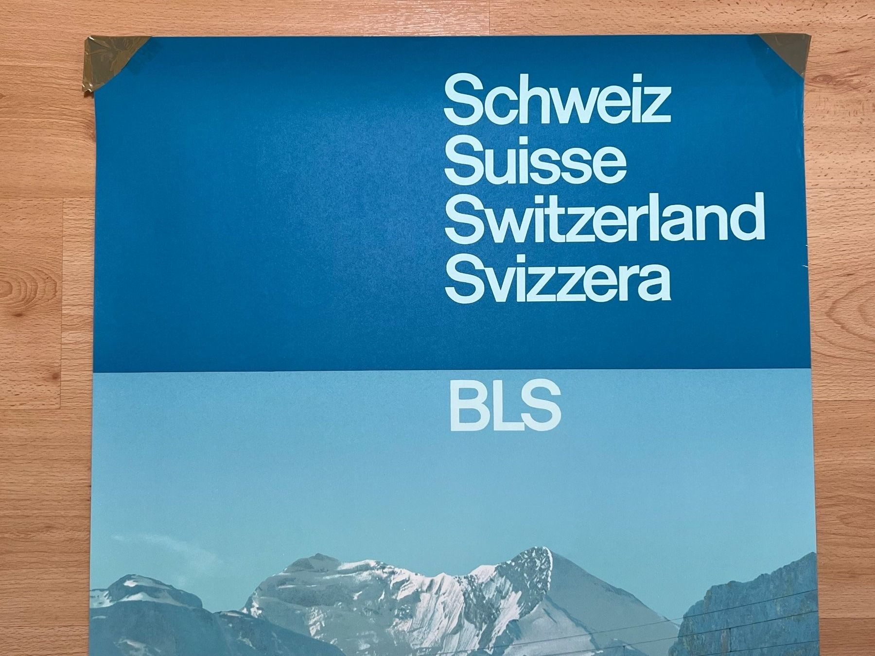 Poster & Bilder: Plakat BLS Bern Lötschberg Simplon Bahn 1963 – Gebraucht aus Vaduz von Unikate-Markt 1