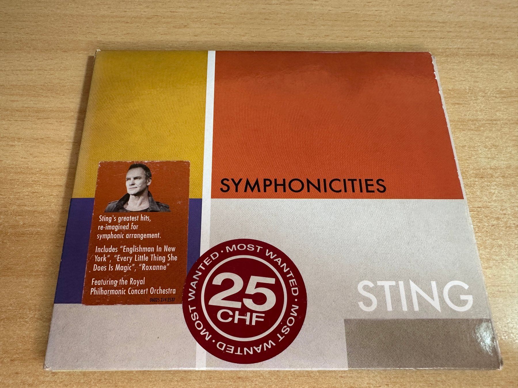 CD: K9 Sting – Symphonicities – Usato da Rikon im Tösstal venduto da Alpenmutz