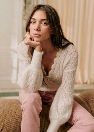 Pull LA MAILLE SEZANE blanc Taille S 