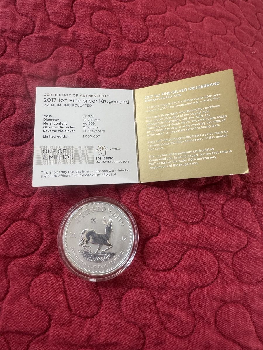 Alle Münzen: Silber Krügerrand 1 oz - 50th Anniversary – Neu und originalverpackt aus Birsfelden von Berg41_7 3