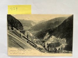 Albulabahn Kehrtunnel zw. Bergün u. Preda; 1907