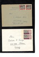1960   2 Briefe nach Sedrun + Lenzburg mit Deutscher Post